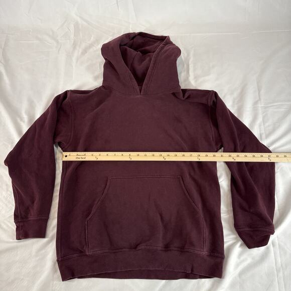 Lululemon Pullover Hoodie Maroon Cotton Blend with Kangaroo Pocket Size: L - Picture 5 of 7